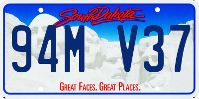 SD license plate 94MV37