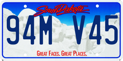 SD license plate 94MV45
