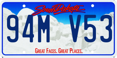 SD license plate 94MV53