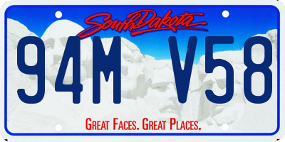 SD license plate 94MV58