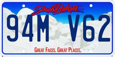 SD license plate 94MV62