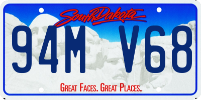 SD license plate 94MV68