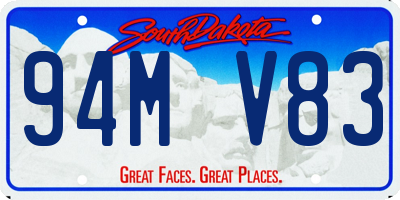 SD license plate 94MV83