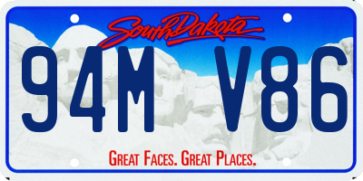 SD license plate 94MV86