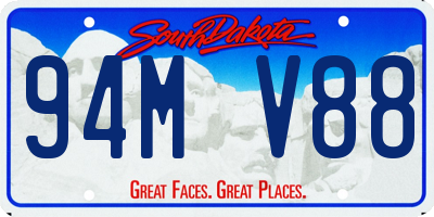 SD license plate 94MV88