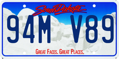 SD license plate 94MV89