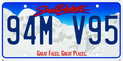 SD license plate 94MV95