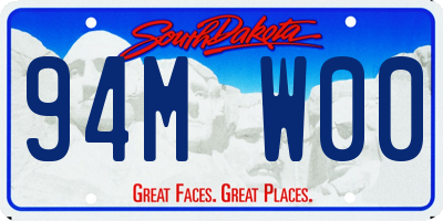 SD license plate 94MW00