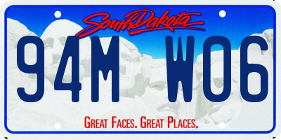 SD license plate 94MW06