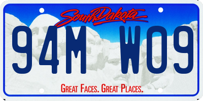 SD license plate 94MW09