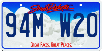 SD license plate 94MW20