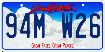 SD license plate 94MW26