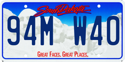 SD license plate 94MW40