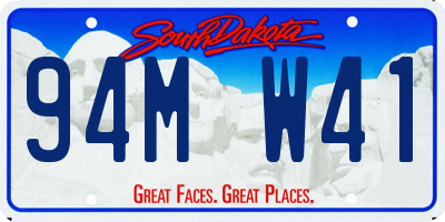 SD license plate 94MW41