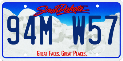 SD license plate 94MW57