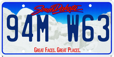 SD license plate 94MW63