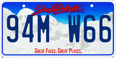 SD license plate 94MW66