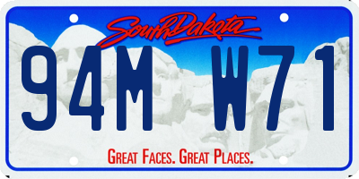 SD license plate 94MW71