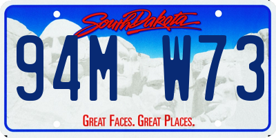 SD license plate 94MW73