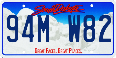 SD license plate 94MW82