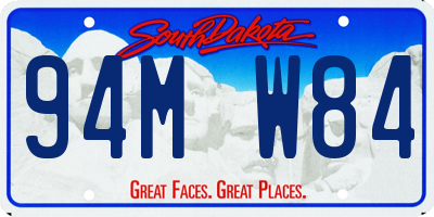 SD license plate 94MW84