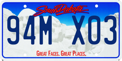 SD license plate 94MX03