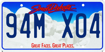 SD license plate 94MX04