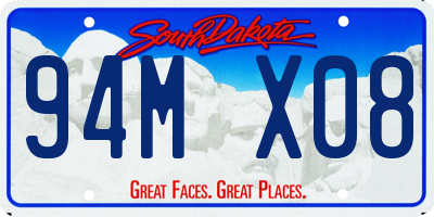 SD license plate 94MX08