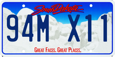 SD license plate 94MX11
