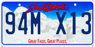 SD license plate 94MX13