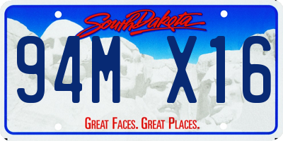 SD license plate 94MX16