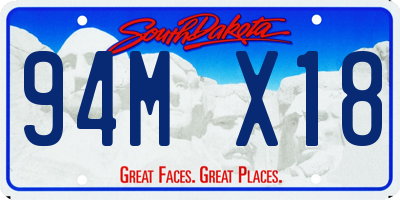 SD license plate 94MX18