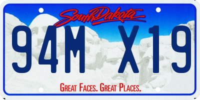 SD license plate 94MX19