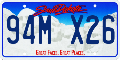 SD license plate 94MX26