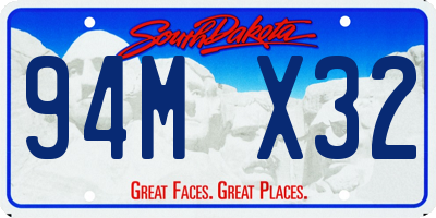 SD license plate 94MX32