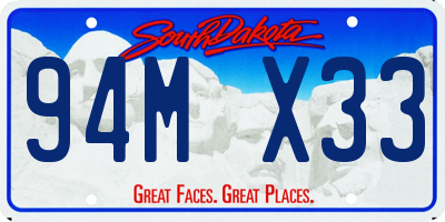 SD license plate 94MX33