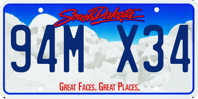 SD license plate 94MX34