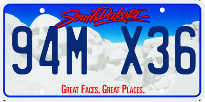 SD license plate 94MX36