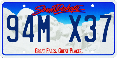 SD license plate 94MX37