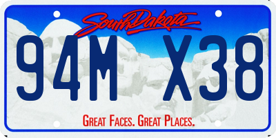 SD license plate 94MX38