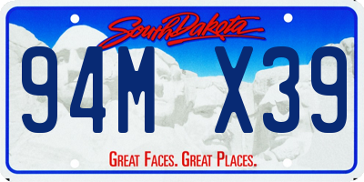SD license plate 94MX39