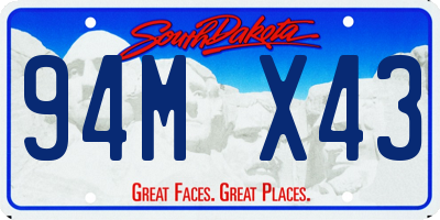 SD license plate 94MX43
