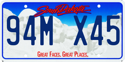 SD license plate 94MX45