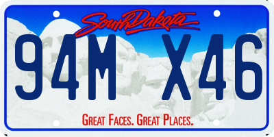 SD license plate 94MX46
