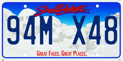 SD license plate 94MX48