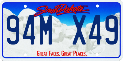 SD license plate 94MX49