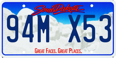 SD license plate 94MX53