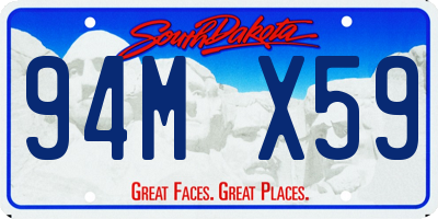 SD license plate 94MX59