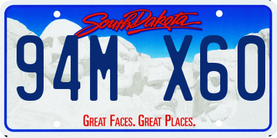 SD license plate 94MX60