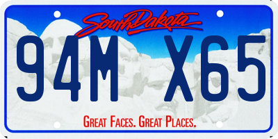 SD license plate 94MX65